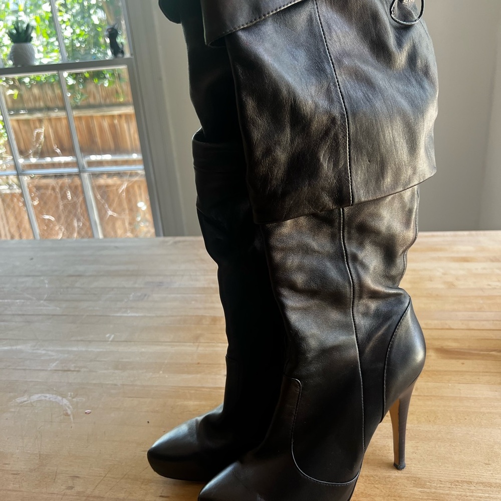 RSVP Black Heeled Boots with Stiletto Heel